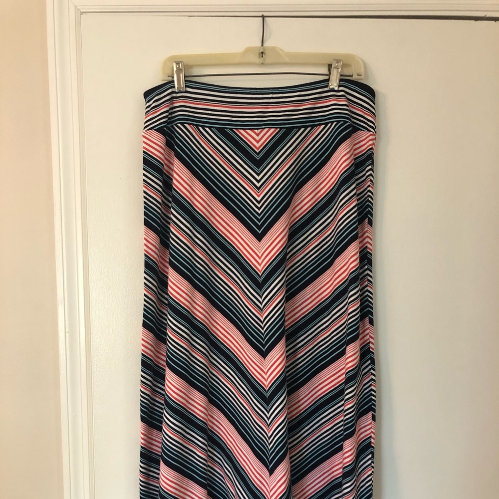Talbots L Chevron Maxi Skirt
